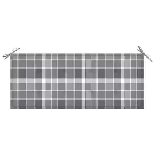  2 személyes tömör eukaliptuszfa kerti pad párnával 120 cm