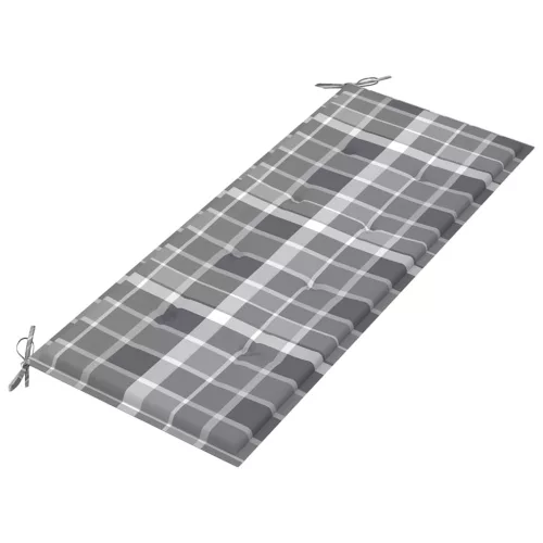  2 személyes tömör eukaliptuszfa kerti pad párnával 120 cm