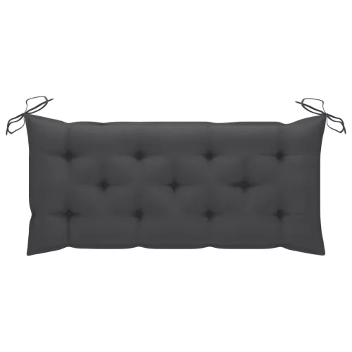  2 személyes tömör eukaliptuszfa kerti pad párnával 120 cm