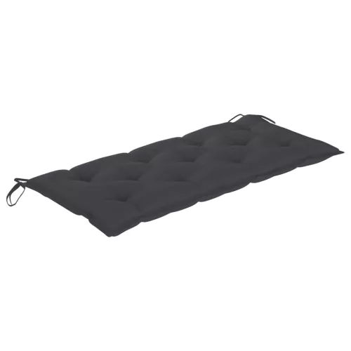  2 személyes tömör eukaliptuszfa kerti pad párnával 120 cm