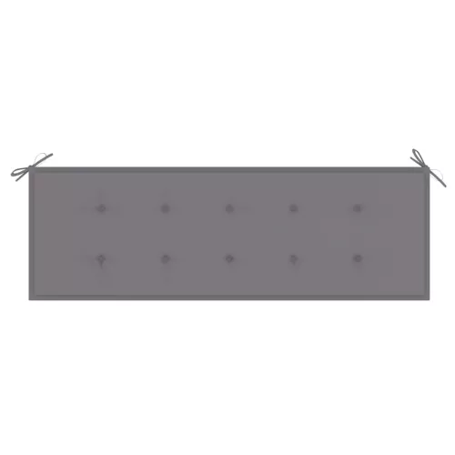  3 személyes tömör eukaliptuszfa kerti pad párnával 150 cm