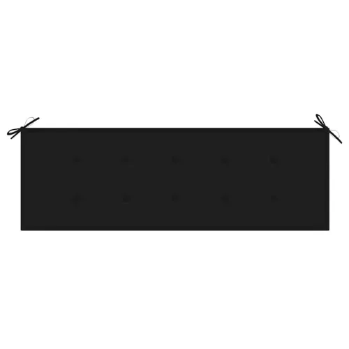  3 személyes tömör eukaliptuszfa kerti pad párnával 150 cm