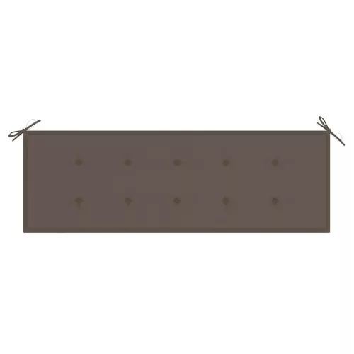  3 személyes tömör eukaliptuszfa kerti pad párnával 150 cm