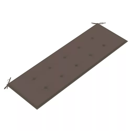  3 személyes tömör eukaliptuszfa kerti pad párnával 150 cm