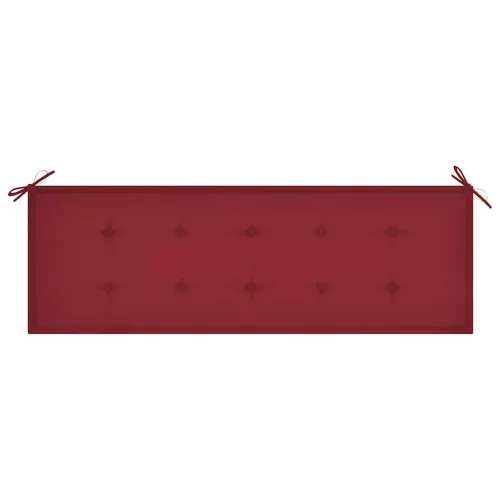  3 személyes tömör eukaliptuszfa kerti pad párnával 150 cm