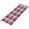  3 személyes tömör eukaliptuszfa kerti pad párnával 150 cm