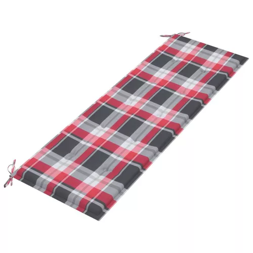  3 személyes tömör eukaliptuszfa kerti pad párnával 150 cm