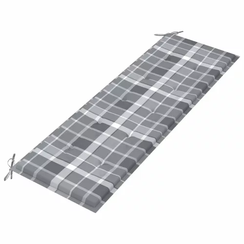  3 személyes tömör eukaliptuszfa kerti pad párnával 150 cm