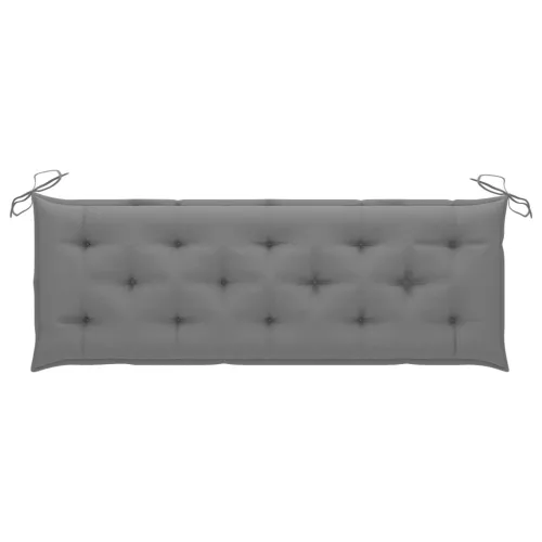  3 személyes tömör eukaliptuszfa kerti pad párnával 150 cm