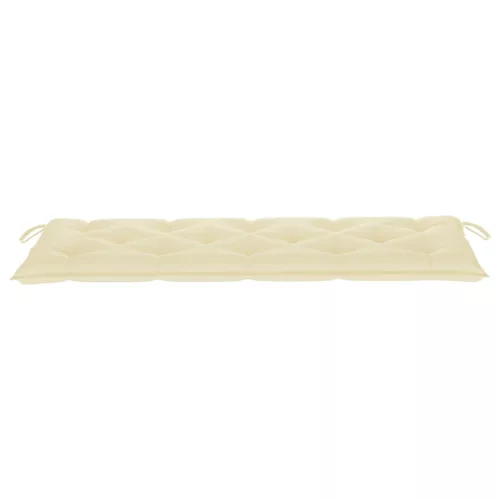  3 személyes tömör eukaliptuszfa kerti pad párnával 150 cm