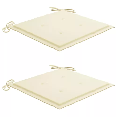  2 db tömör akácfa kerti szék párnával  