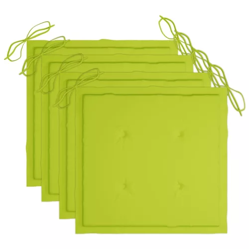  4 db szürke tömör akácfa kerti szék párnával  