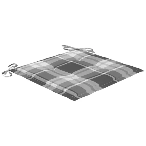  4 db szürke tömör akácfa kerti szék párnával