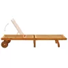  tömör akácfa kerti napozóágy párnával