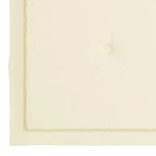  2 db tömör akácfa és acél kerti szék párnával