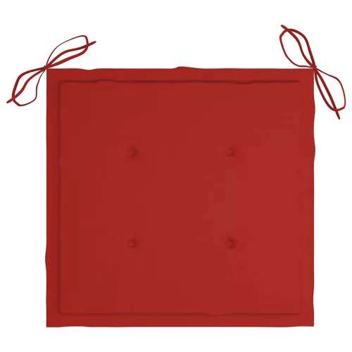  2 db tömör akácfa és acél kerti szék párnával