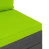  2 részes tömör fenyőfa kerti raklap-bútorgarnitúra párnákkal