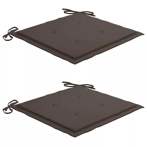  2 db tömör tíkfa kerti szék tópszínű párnával