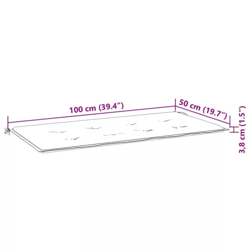  tömör tíkfa kerti pad antracitszürke párnával 112 cm