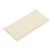  tömör tíkfa kerti pad krémszínű párnával 112 cm