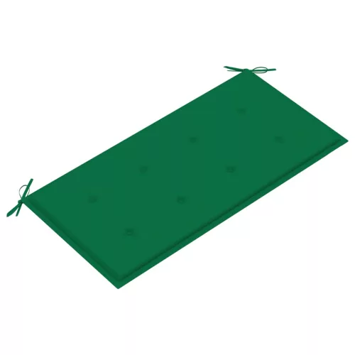  tömör tíkfa kerti pad zöld párnával 112 cm