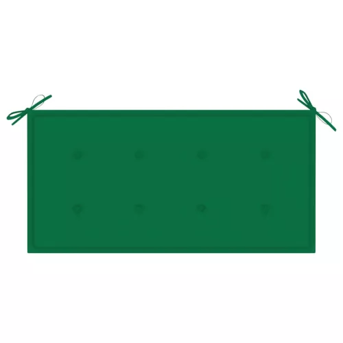 tömör tíkfa kerti pad zöld párnával 112 cm