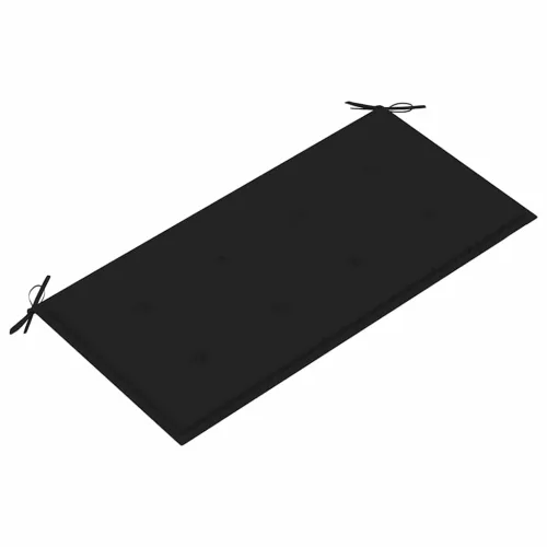 tömör tíkfa kerti pad fekete párnával 112 cm