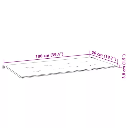  tömör tíkfa kerti pad tópszínű párnával 112 cm