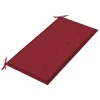  tömör tíkfa kerti pad bordó párnával 112 cm