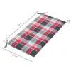  tömör tíkfa kerti pad piros kockás párnával 112 cm