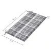  tömör tíkfa kerti pad szürke kockás párnával 112 cm