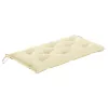  tömör tíkfa kerti pad krémfehér párnával 112 cm