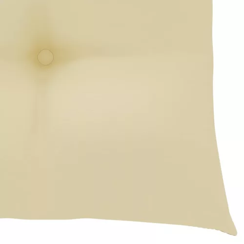  tömör tíkfa hintaszék krémfehér párnával