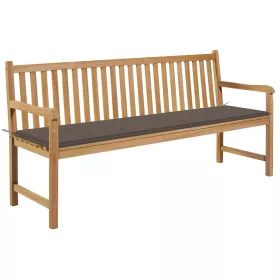  tömör tíkfa kerti pad tópszínű párnával 175 cm