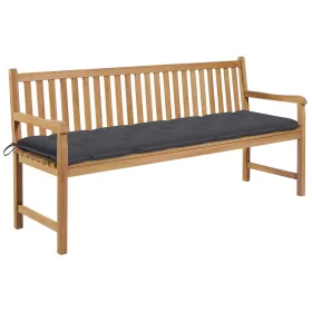  tömör tíkfa kerti pad antracitszürke párnával 175 cm