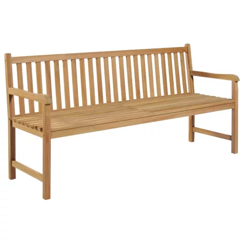  tömör tíkfa kerti pad krémfehér párnával 175 cm