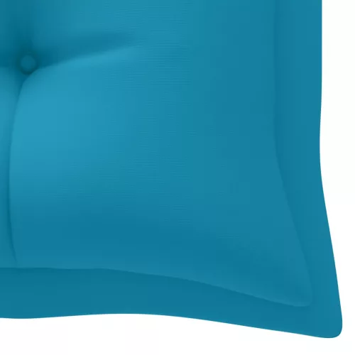  tömör tíkfa kerti pad világoskék párnával 175 cm