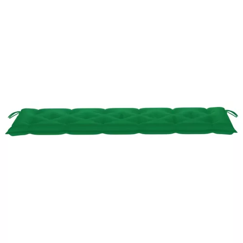  tömör tíkfa kerti pad zöld párnával 175 cm