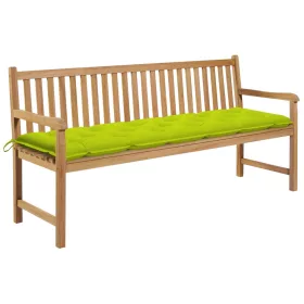  tömör tíkfa kerti pad élénkzöld párnával 175 cm