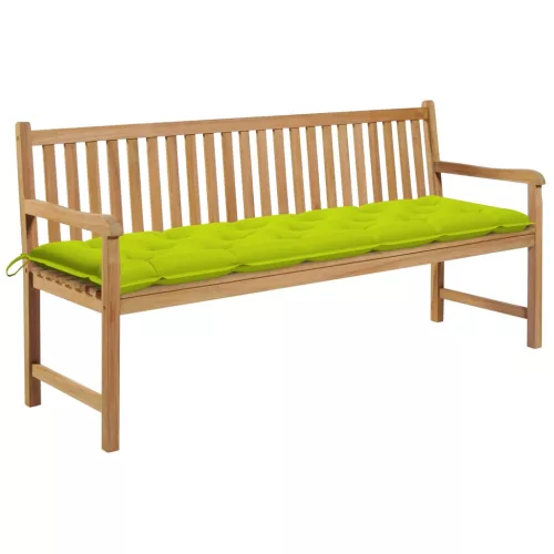  tömör tíkfa kerti pad élénkzöld párnával 175 cm