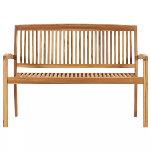  tömör tíkfa rakásolható kerti pad párnával 128,5 cm