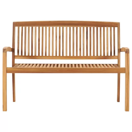  tömör tíkfa rakásolható kerti pad párnával 128,5 cm