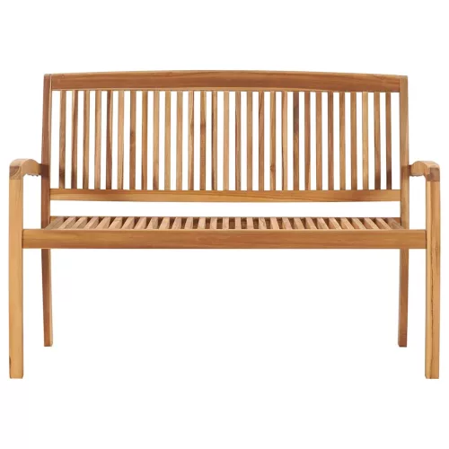  tömör tíkfa rakásolható kerti pad párnával 128,5 cm