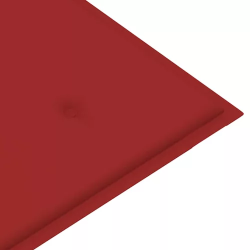  tömör tíkfa rakásolható kerti pad párnával 128,5 cm