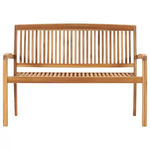  tömör tíkfa rakásolható kerti pad párnával 128,5 cm