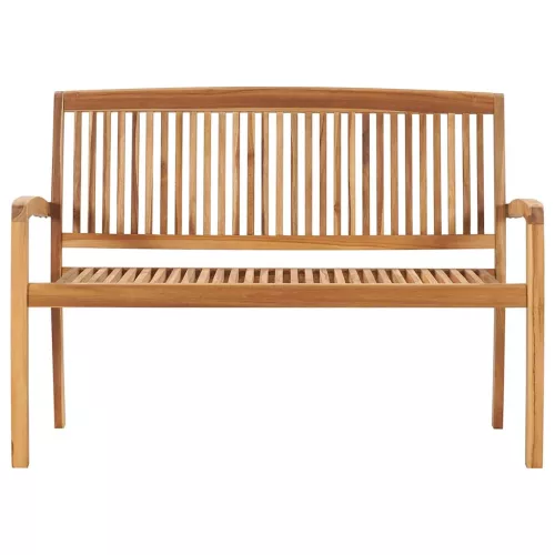  tömör tíkfa rakásolható kerti pad párnával 128,5 cm