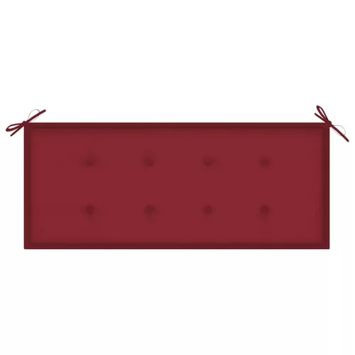  tömör tíkfa rakásolható kerti pad párnával 128,5 cm