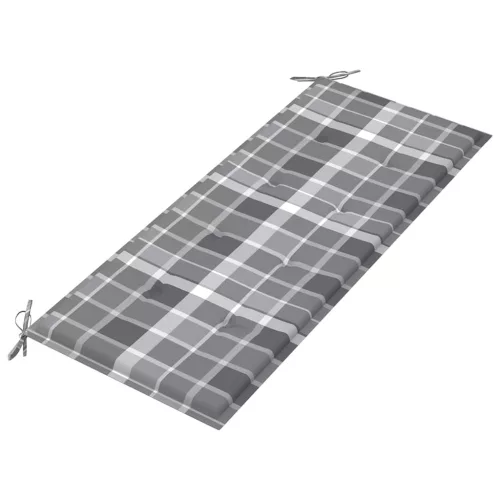  tömör tíkfa rakásolható kerti pad párnával 128,5 cm