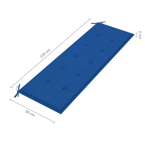 tömör tíkfa rakásolható kerti pad párnával 159 cm