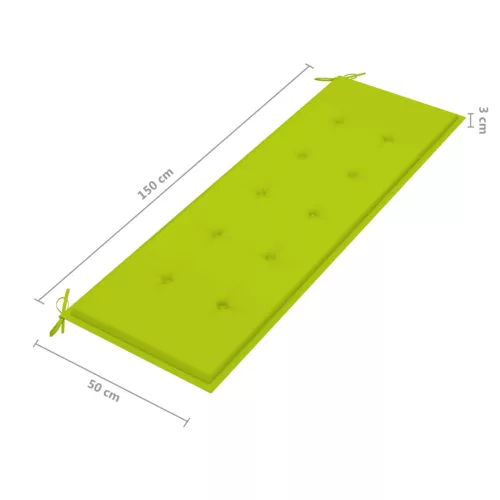  tömör tíkfa rakásolható kerti pad párnával 159 cm